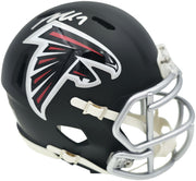 Michael Vick Autographed Atlanta Falcons Black Speed Mini Helmet Beckett BAS Witness Stock #265888