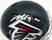 Michael Vick Autographed Atlanta Falcons Black Speed Mini Helmet Beckett BAS Witness Stock #265888