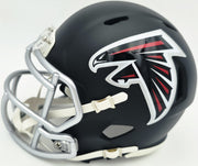 Michael Vick Autographed Atlanta Falcons Black Speed Mini Helmet Beckett BAS Witness Stock #265888