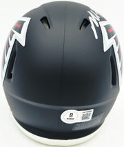 Michael Vick Autographed Atlanta Falcons Black Speed Mini Helmet Beckett BAS Witness Stock #265888