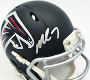 Michael Vick Autographed Atlanta Falcons Black Speed Mini Helmet Beckett BAS Witness Stock #265889