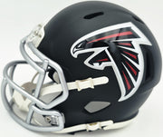 Michael Vick Autographed Atlanta Falcons Black Speed Mini Helmet Beckett BAS Witness Stock #265889