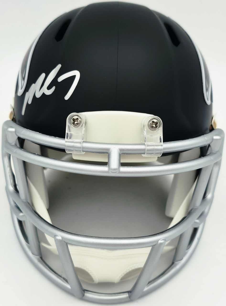 Michael Vick Autographed Atlanta Falcons Black Speed Mini Helmet Beckett BAS Witness Stock #265889