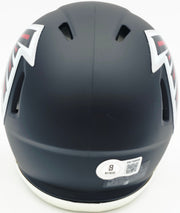Michael Vick Autographed Atlanta Falcons Black Speed Mini Helmet Beckett BAS Witness Stock #265889
