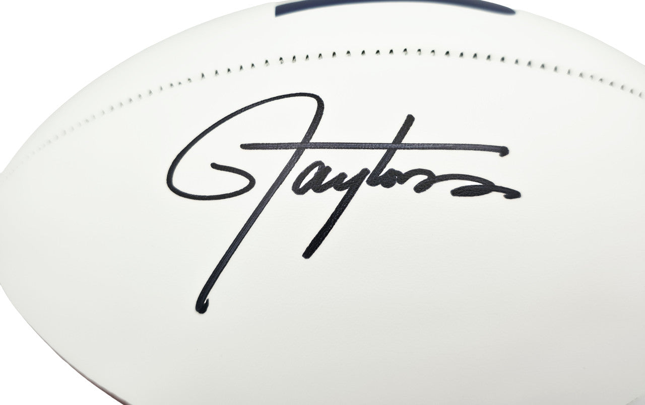 Lawrence Taylor Autographed Football New York Giants Beckett BAS Witness Stock #265847