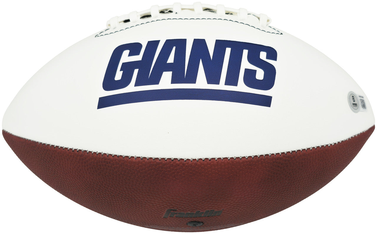 Lawrence Taylor Autographed Football New York Giants Beckett BAS Witness Stock #265847