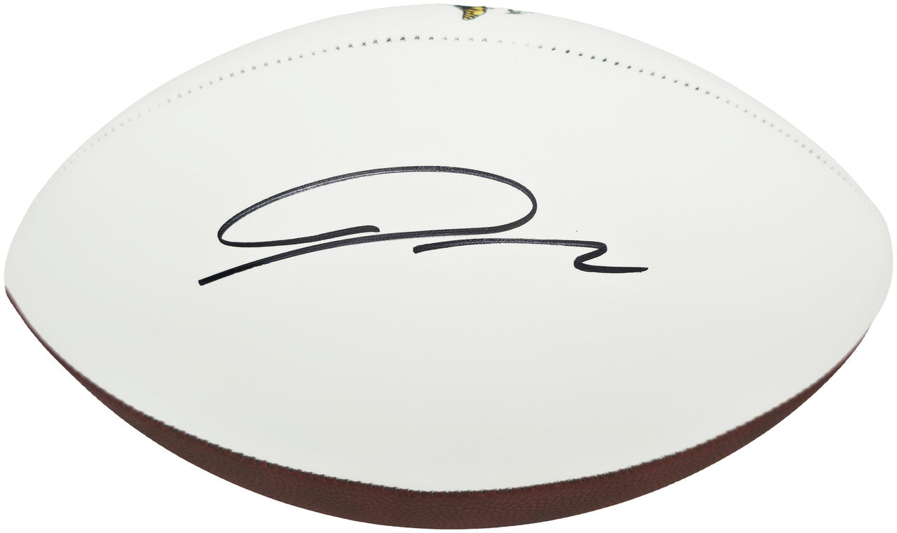 Jordan Addison Autographed Minnesota Vikings White Logo Football Beckett BAS QR Stock #265861