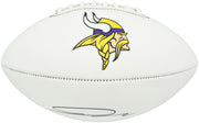 Jordan Addison Autographed Minnesota Vikings White Logo Football Beckett BAS QR Stock #265861