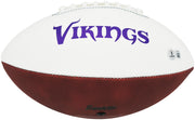 Jordan Addison Autographed Minnesota Vikings White Logo Football Beckett BAS QR Stock #265861