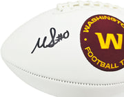 Mike Sainristil Autographed Washington Commanders White Logo Football Beckett BAS Witness Stock #265862
