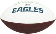 LeSean McCoy Autographed Philadelphia Eagles White Logo Football Beckett BAS Witness Stock #265863