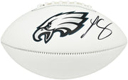 LeSean McCoy Autographed Philadelphia Eagles White Logo Football Beckett BAS Witness Stock #265864
