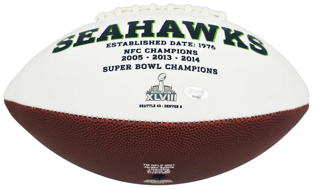 Zach Charbonnet Autographed Seattle Seahawks White Logo Football MCS Holo Stock #265876