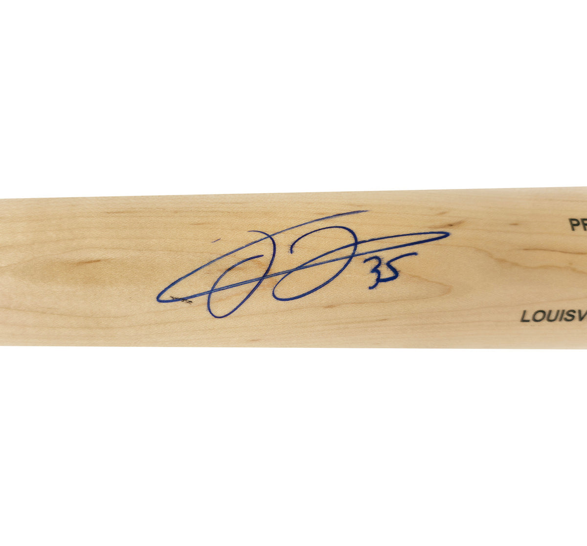 Frank Thomas Autographed Blonde Louisville Slugger Pro Stock Baseball Bat Chicago White Sox Beckett BAS Witness Stock #265855