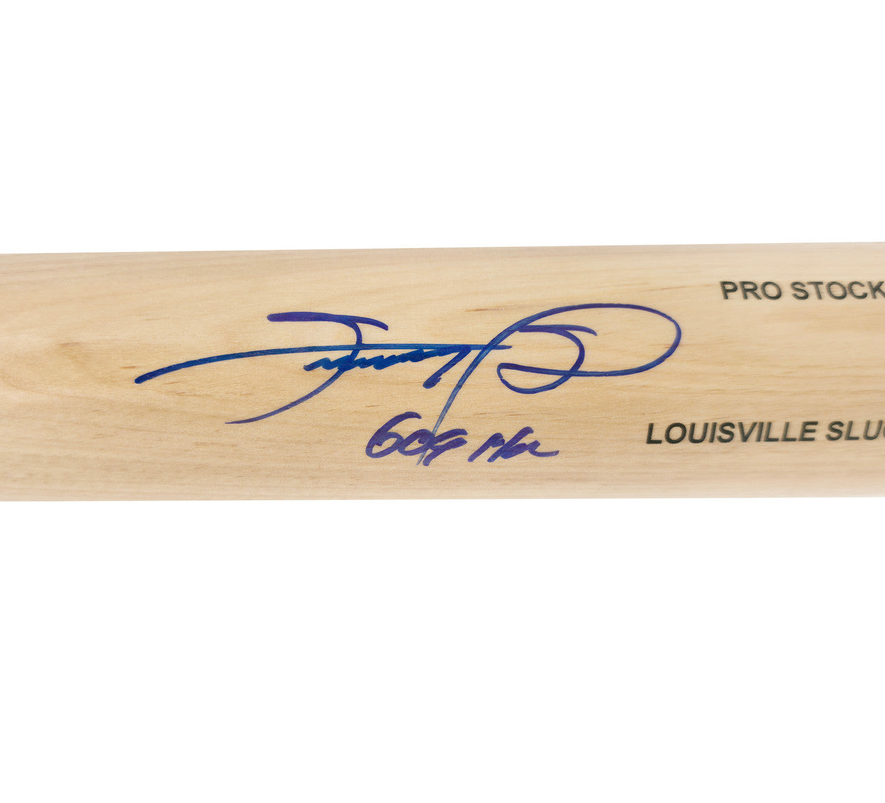 Sammy Sosa Autographed Blonde Louisville Slugger Pro Stock Baseball Bat Chicago Cubs "609 HR" Beckett BAS Witness Stock #265859