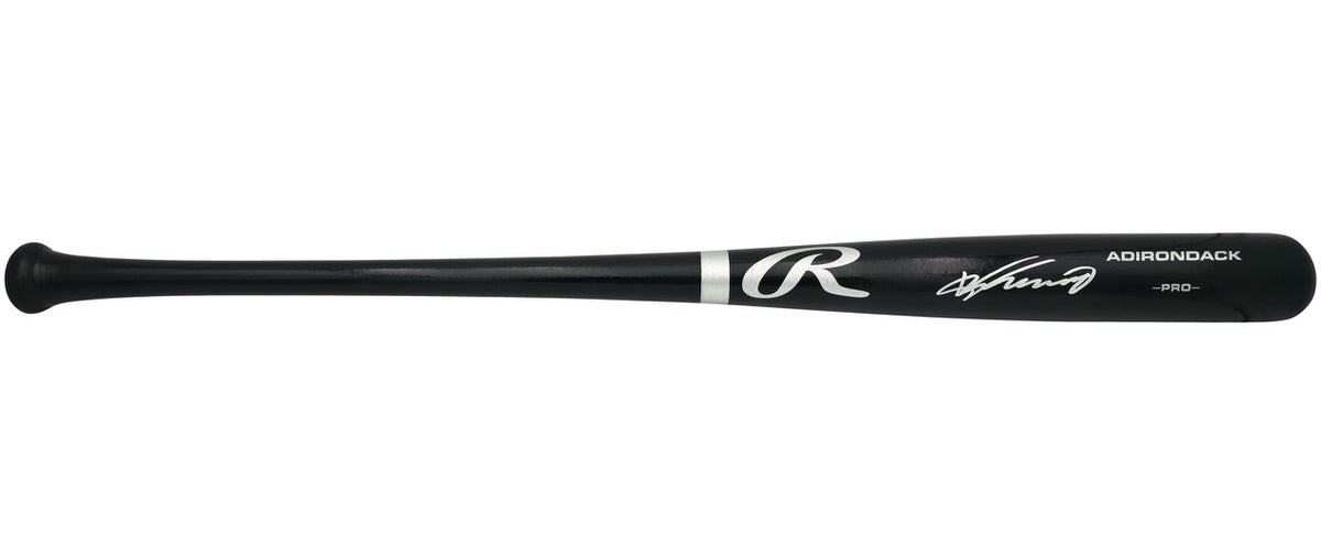 Vladimir Guerrero Sr. Autographed Black Rawlings Adirondack Pro Baseball Bat Los Angeles Angels Beckett BAS Witness Stock #265893