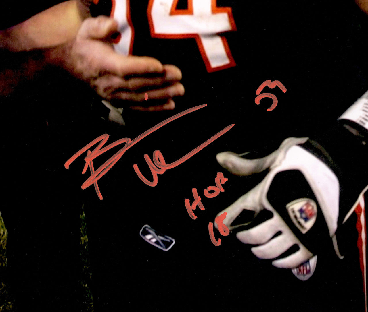 Brian Urlacher Autographed 16x20 Photo Chicago Bears "HOF 18" Beckett BAS Witness Stock #265851