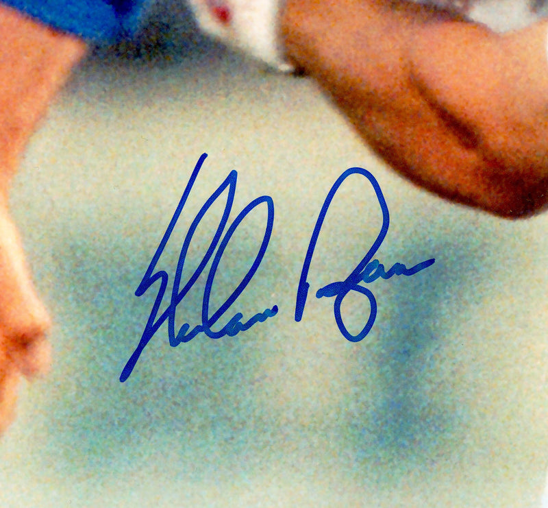 Nolan Ryan Autographed 11x14 Photo Texas Rangers Fight vs. Robin Ventura Beckett BAS QR Stock #265787