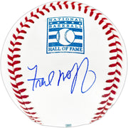 Fred McGriff Autographed Official Hall of Fame HOF Logo Baseball Atlanta Braves Beckett BAS Witness Stock #265899