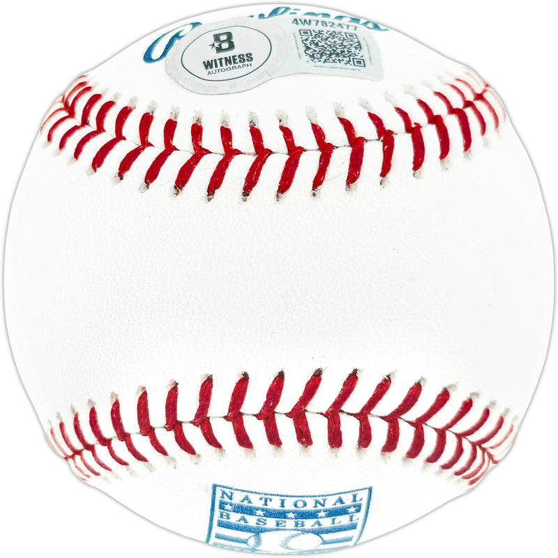 Fred McGriff Autographed Official Hall of Fame HOF Logo Baseball Atlanta Braves Beckett BAS Witness Stock #265899