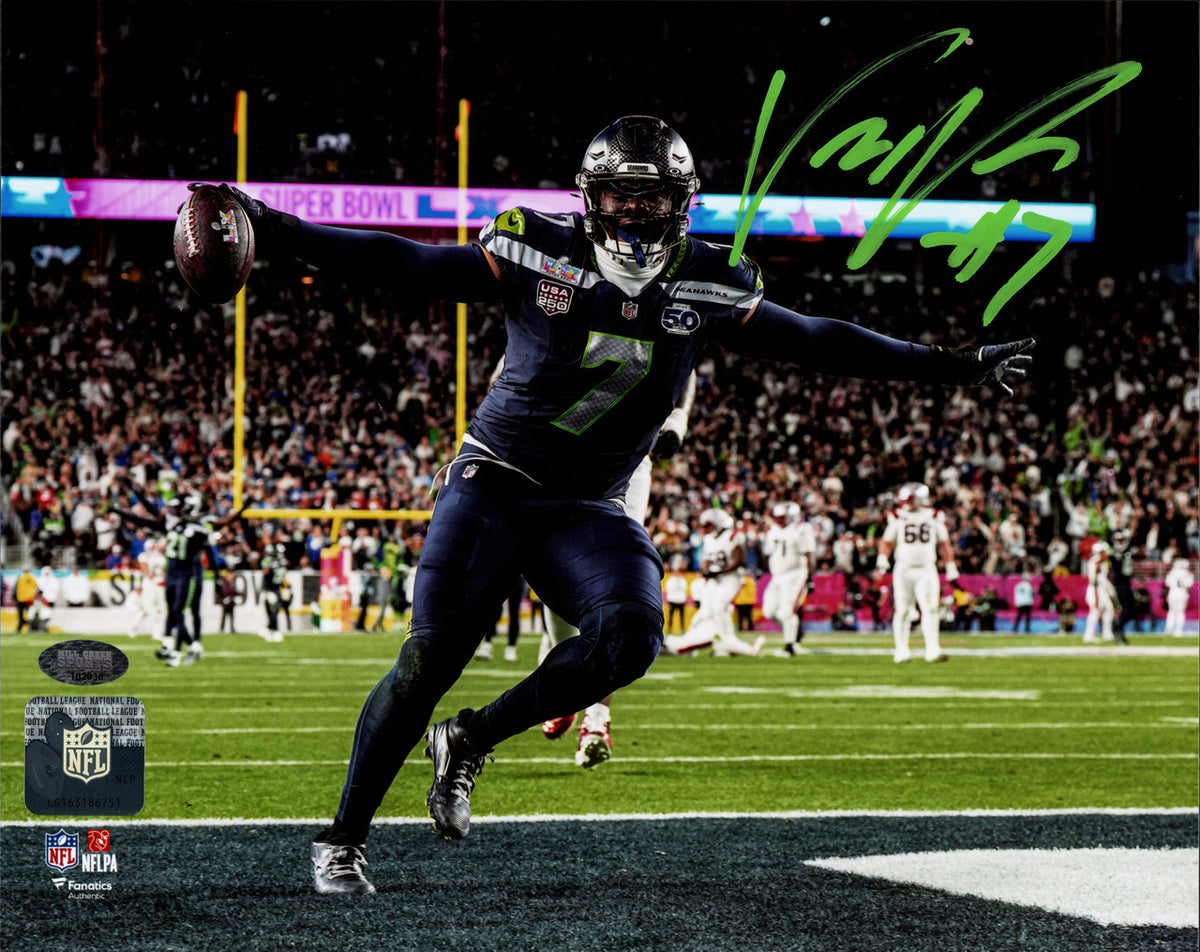 Uchenna Nwosu Autographed 8x10 Photo Seattle Seahawks Super Bowl LX Pick 6 Interception Touchdown MCS Holo Stock #265922