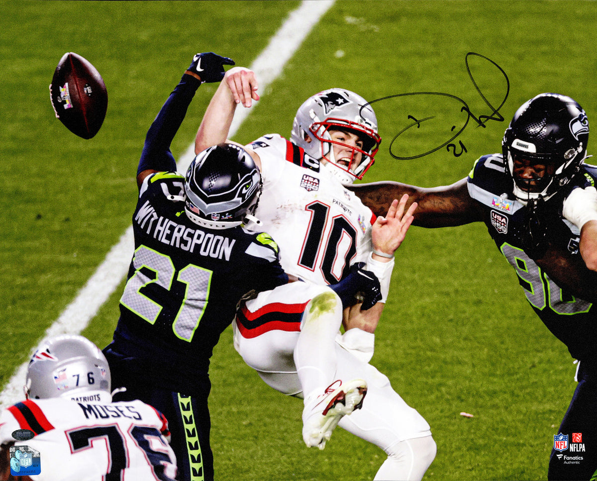 Devon Witherspoon Autographed 16x20 Photo Seattle Seahawks Super Bowl LX Fumble MCS Holo Stock #265932