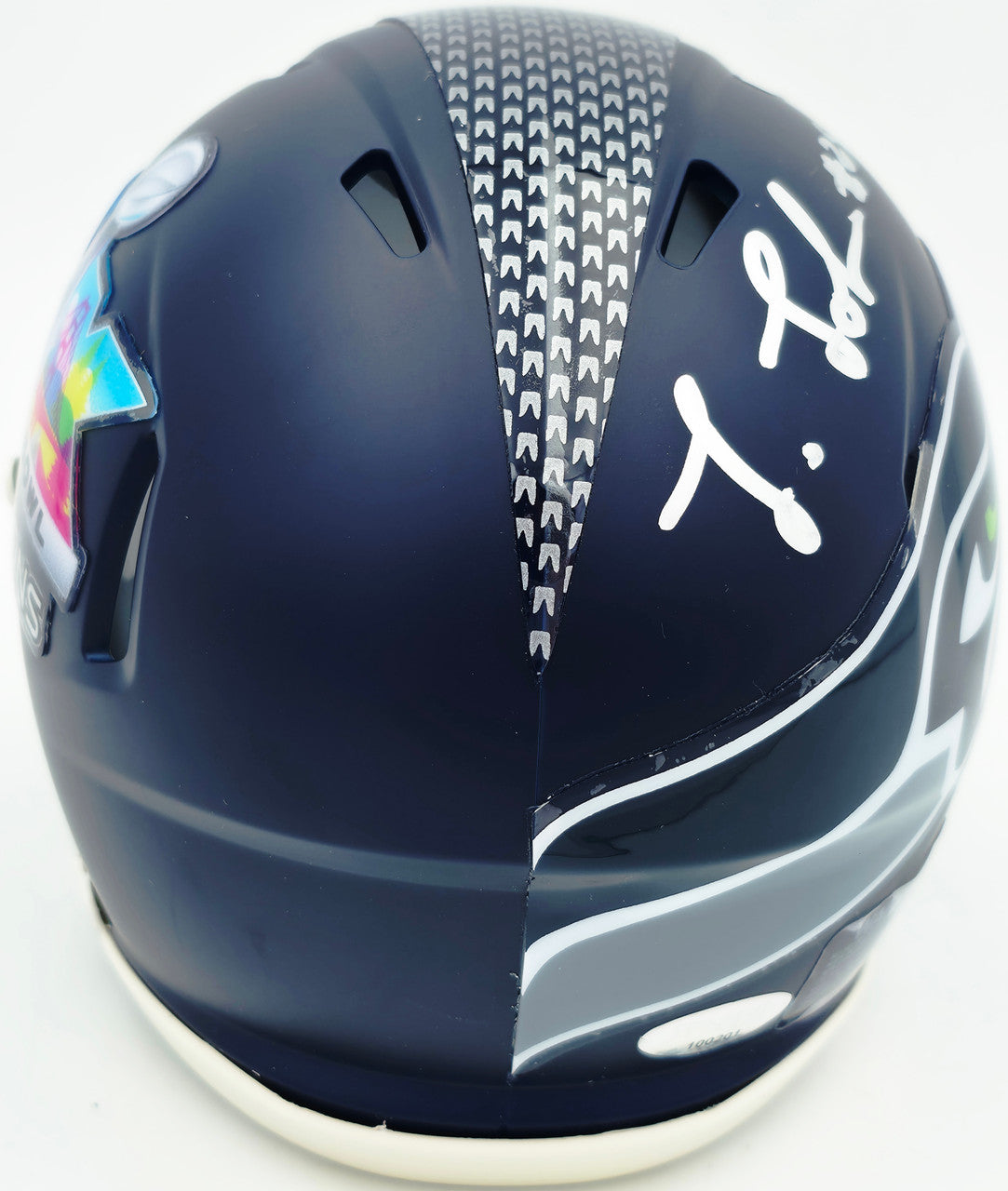 Josh Jobe Autographed Seattle Seahawks Blue Super Bowl LX Champions Logo Speed Mini Helmet MCS Holo Stock #265529