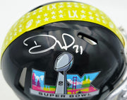 Devon Witherspoon Autographed Seattle Seahawks Black Super Bowl LX Logo Speed Mini Helmet MCS Holo Stock #265534