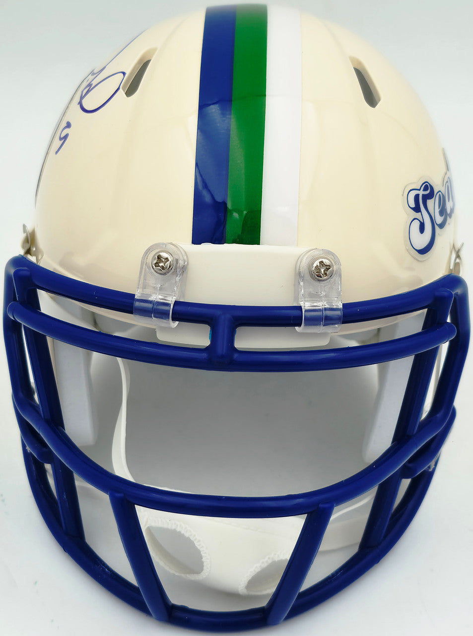 Devon Witherspoon Autographed Seattle Seahawks Cream Retro Speed Mini Helmet MCS Holo Stock #265535