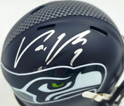 Uchenna Nwosu Autographed Seattle Seahawks Blue Super Bowl LX Champions Logo Speed Mini Helmet MCS Holo Stock #265544