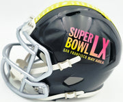 Uchenna Nwosu Autographed Seattle Seahawks Black Super Bowl LX Logo Speed Mini Helmet MCS Holo Stock #265545