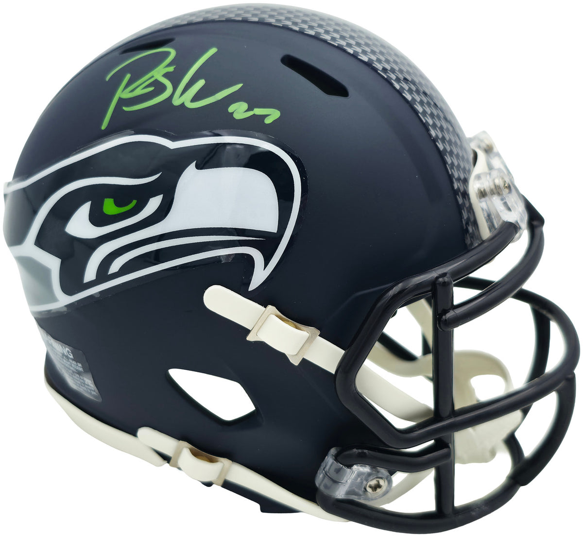 Rashid Shaheed Autographed Seattle Seahawks Blue Speed Mini Helmet MCS Holo Stock #265566