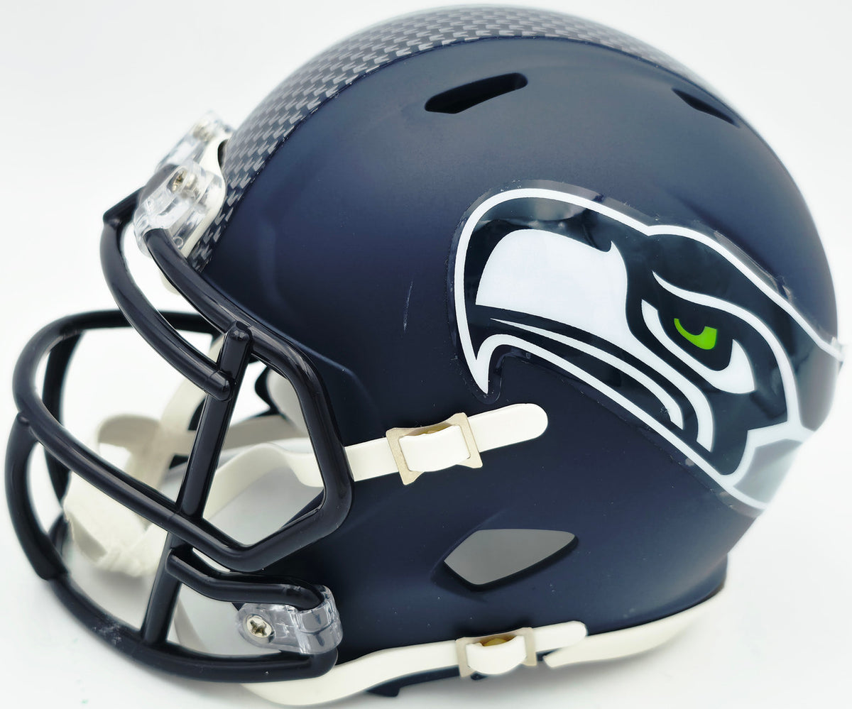Rashid Shaheed Autographed Seattle Seahawks Blue Speed Mini Helmet MCS Holo Stock #265566