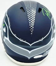 Rashid Shaheed Autographed Seattle Seahawks Blue Speed Mini Helmet MCS Holo Stock #265566