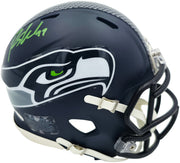 Rashid Shaheed Autographed Seattle Seahawks Blue Super Bowl LX Champions Logo Speed Mini Helmet MCS Holo Stock #265567
