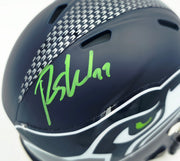 Rashid Shaheed Autographed Seattle Seahawks Blue Super Bowl LX Champions Logo Speed Mini Helmet MCS Holo Stock #265567