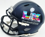 Rashid Shaheed Autographed Seattle Seahawks Blue Super Bowl LX Champions Logo Speed Mini Helmet MCS Holo Stock #265567