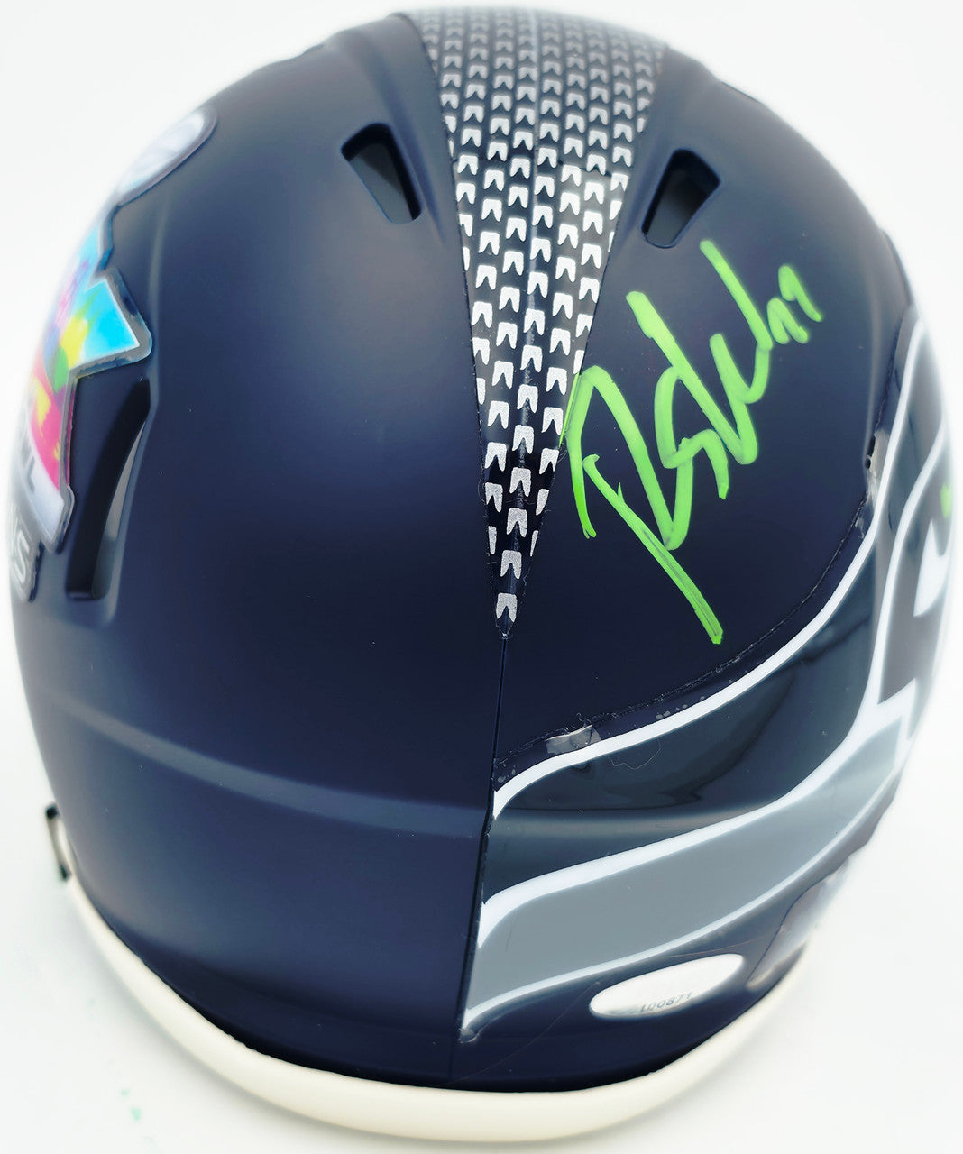 Rashid Shaheed Autographed Seattle Seahawks Blue Super Bowl LX Champions Logo Speed Mini Helmet MCS Holo Stock #265567