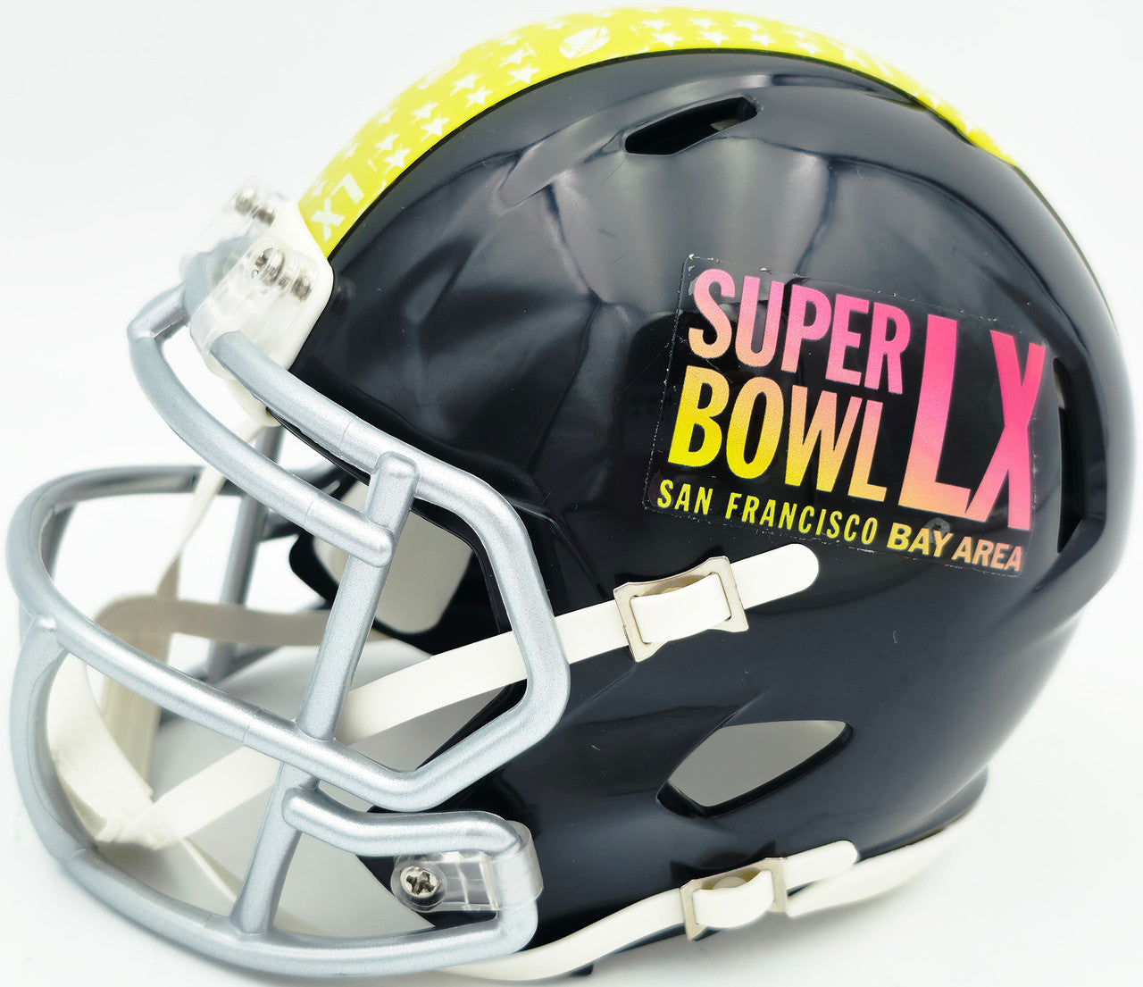 Rashid Shaheed Autographed Seattle Seahawks Black Super Bowl LX Logo Speed Mini Helmet MCS Holo Stock #265568