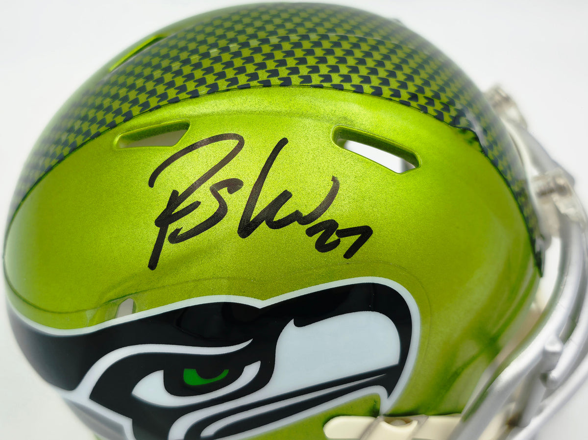 Rashid Shaheed Autographed Seattle Seahawks Flash Green Speed Mini Helmet MCS Holo Stock #265570