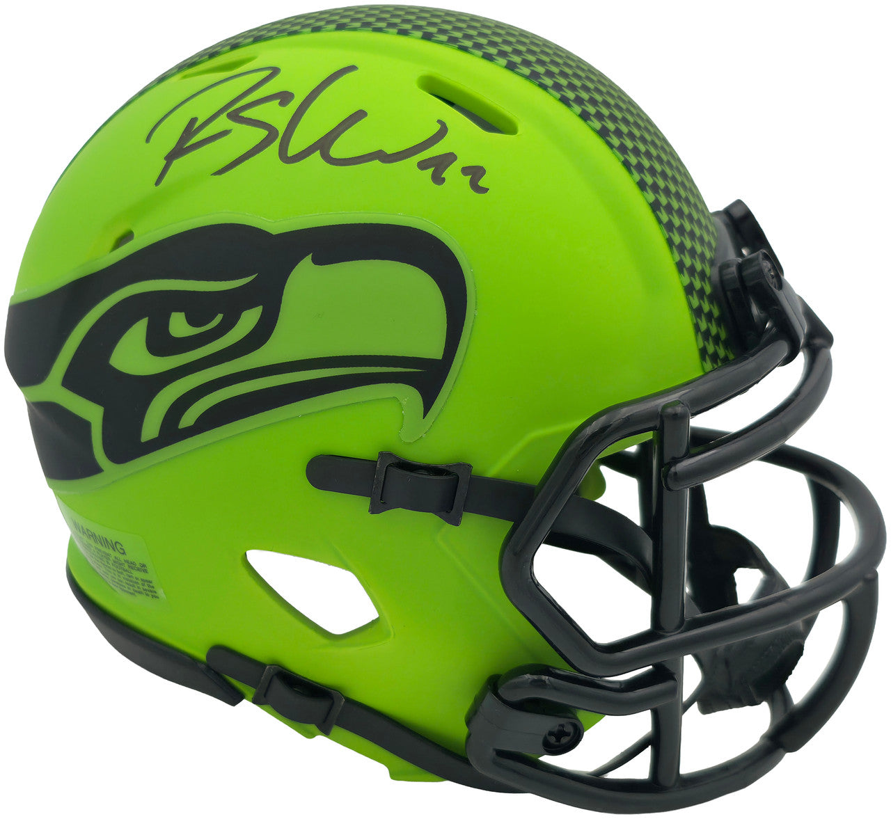 Rashid Shaheed Autographed Seattle Seahawks Rave Green Speed Mini Helmet MCS Holo Stock #265571