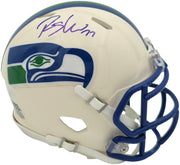 Rashid Shaheed Autographed Seattle Seahawks Cream Retro Speed Mini Helmet MCS Holo Stock #265572