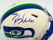 Rashid Shaheed Autographed Seattle Seahawks Cream Retro Speed Mini Helmet MCS Holo Stock #265572