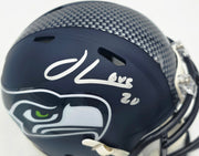 Julian Love Autographed Seattle Seahawks Blue Speed Mini Helmet MCS Holo Stock #265577