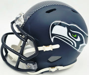 Julian Love Autographed Seattle Seahawks Blue Speed Mini Helmet MCS Holo Stock #265577