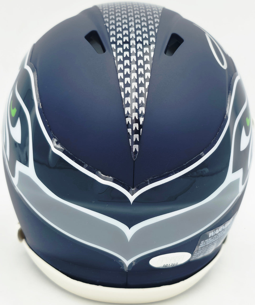 Julian Love Autographed Seattle Seahawks Blue Speed Mini Helmet MCS Holo Stock #265577