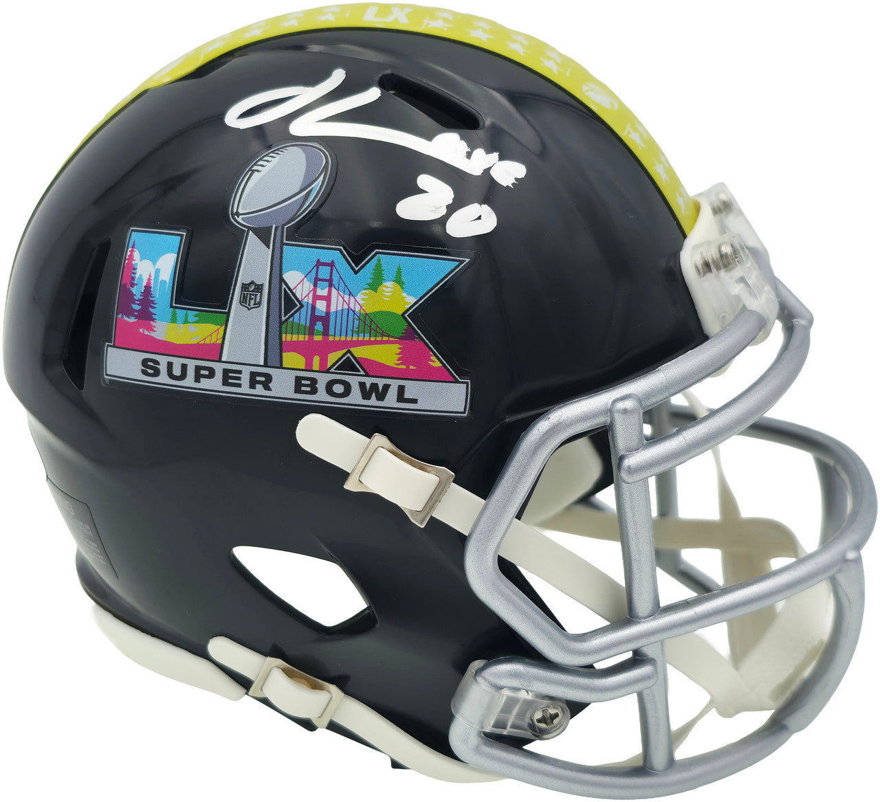 Julian Love Autographed Seattle Seahawks Black Super Bowl LX Logo Speed Mini Helmet MCS Holo Stock #265579