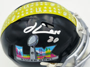 Julian Love Autographed Seattle Seahawks Black Super Bowl LX Logo Speed Mini Helmet MCS Holo Stock #265579