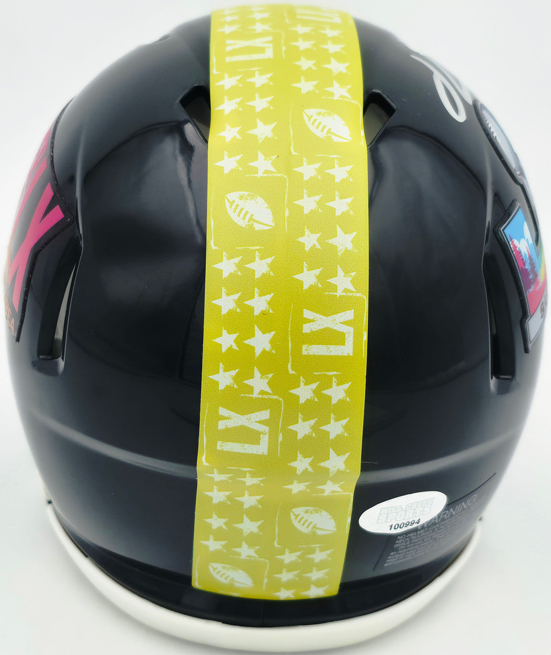 Julian Love Autographed Seattle Seahawks Black Super Bowl LX Logo Speed Mini Helmet MCS Holo Stock #265579