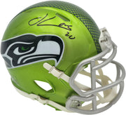 Julian Love Autographed Seattle Seahawks Flash Green Speed Mini Helmet MCS Holo Stock #265581